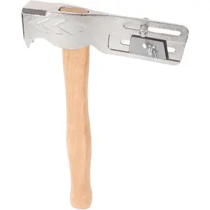 17oz Magnetic Roofing Hatchet, Carbon Steel Shingling Hammer with Wooden Handle, Roof Repair Magnetic Roofing Hammer, Magnetic Roofing Axe with Solid Wood Handle – MWT 005 MH