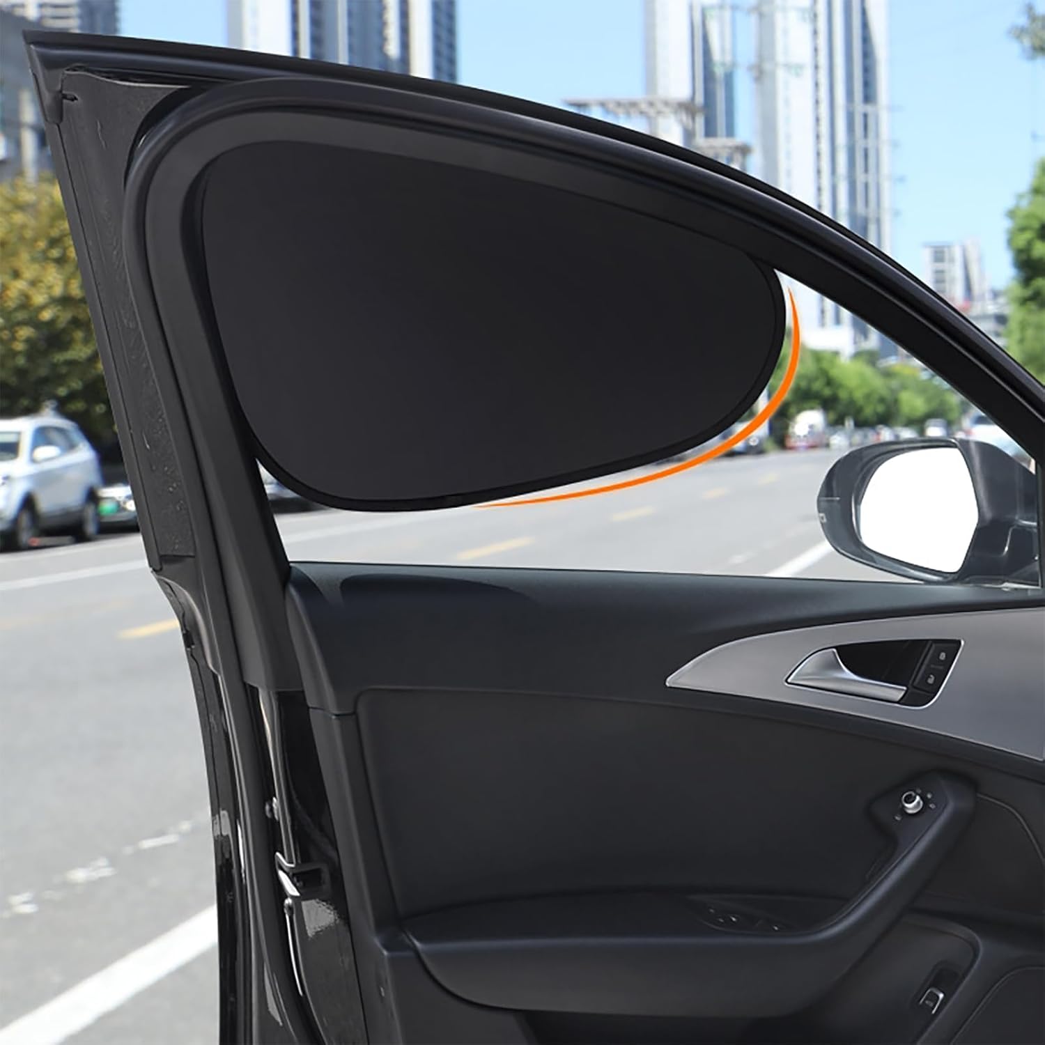 Car Side Window Sunshade (4 PCS and 2 PCS), Shading and UV Blocking, Protects car Interior and Privacy for All Models (Two Pieces for The Front seat) Father's Day Gift summerwins