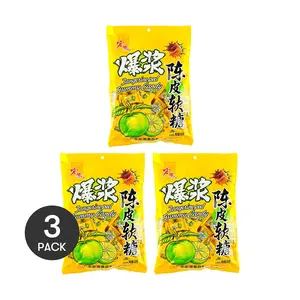 HONGYUAN 3 Pack Chewy Dried Tangerine Peel Candy 500g - Burst of Flavor, Tangy and Refreshing