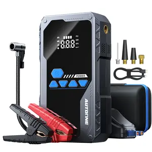 AUTOONE 12800mAh Jump Starter with Air Compressor (10L Gas/8.0L Diesel), 150PSI Car Battery Jumper Starter Portable, 4000A Jump Box Tire Inflator with LED Flashlight, LCD Display, Storage Case