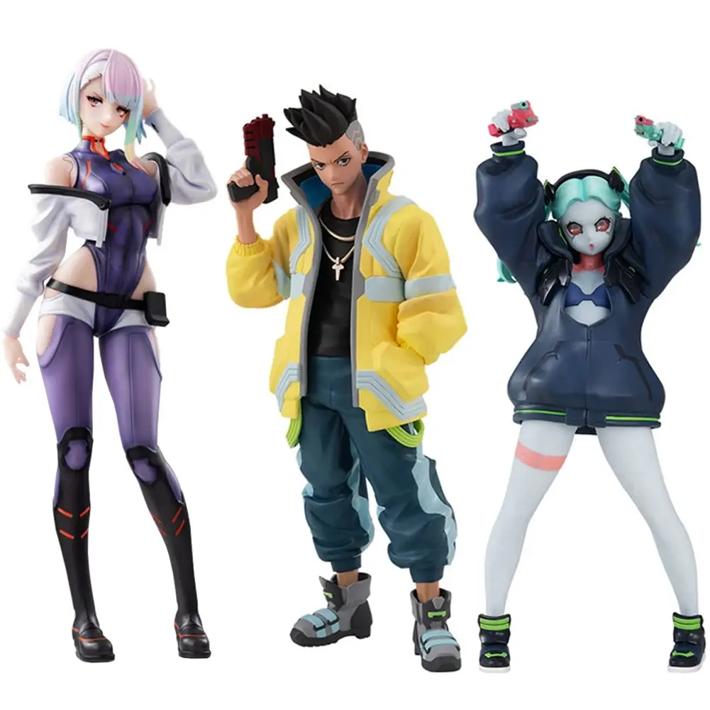 Anime Game Cyberpunk Rebecca Figure Standing Model Toy Collection Lucy Action Figure David figures Desk Decoration Birthday Gift