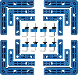 90 Degree Clamp Set – 12 Positioning Squares (3", 4", 2.3") Right Angle Clamps for Woodworking, Frames, Cabinets & Boxes