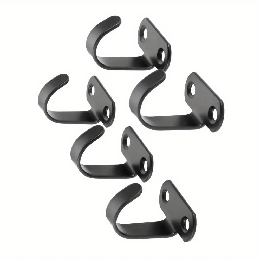5 Pack Stainless Steel Hooks, Wall Mounted Closet & Cabinet Hangers, Rust Resistant Metal Pants Hook, Bathroom Kitchen Door Hanging, Storage Hooks