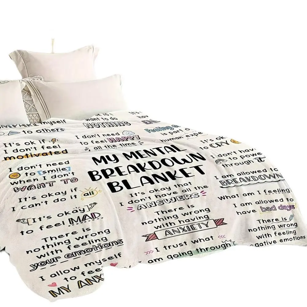My Mental Breakdown Blanket Contemporary Flannel Knit, 100% Polyester Fiber Anti-Tear, All-Season Home Decor Throw Blanket