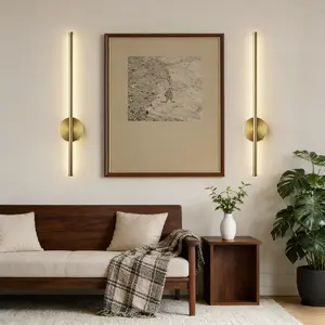 Gold Charging Dimmable Wall Lamp, Wall Lighting, Night Lamp, Battery Powered, Magnetic Mounting, No Wiring or Drilling, Stepless Dimming, Touch & Remote Control, Adjustable Lights, For Bedrooms, Living Rooms