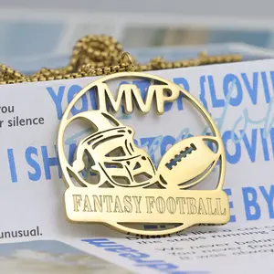 mvp FANTASY FOOTBALL  American Football Name Necklace, Custom Jersey Number For Football Player.Christmas Gift For Fans Stainless steel and titanium steel, high quality Pendant  Men chains initialnecklace chains for men cross necklace name necklace vinta