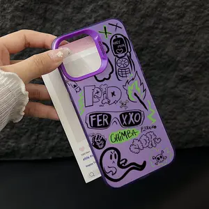 Phone Case: Dark Style Related Design Ferxxo Style Phone Case, Suitable for Apple iPhone 17 Air 16 15 14 13 12 11 Pro Max X XR XSMAX 8 7 Plus, Iridescent Silvery Matte Hard Back Cover, , Creative, and Elegant