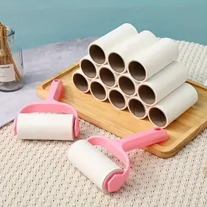 3pc Replacement Sticky Roller Brush Set for Pet Hair Removal, Multi-Use Lint Roller with Tear-Off Sheets, Easy Clean-Up for Clothes & Furniture