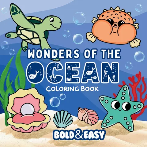 Wonders of the Ocean Coloring Book and Reusable Protective Sheet by Wook Books