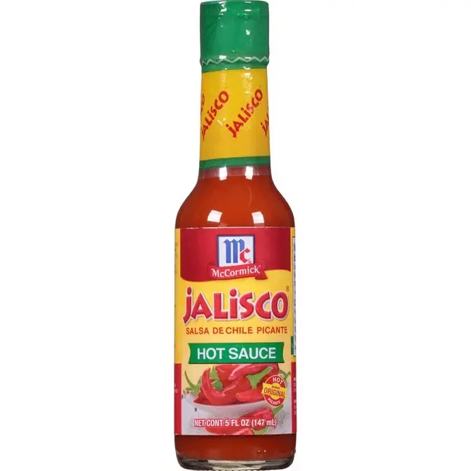 McCormick Jalisco Hot Sauce 5 FL OZ 147mL Chile Picante Salsa de Chile Picante Agitar Antes de usar