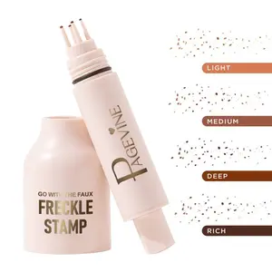 Freckle Stamp Pen Quick-Dry Waterproof Makeup Tool for Realistic Faux Freckles Smudge-Proof Long-Wear with Light Medium Deep Rich Shades