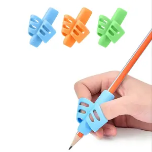 Kids Pencil Grip Corrector, Novelty Writing Posture Trainer, Simple & Practical Dual-Finger Pen Holder, Student Stationery Gift for Children