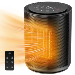 Space Heater, 1500W PTC  Portable Ceramic Space Heater with Fan,Heater with Digital Thermostat & Remote(40-86°F), 24H Timer, 5 Modes, ECO Mode, Overheat and Tip-Over Protection, Fast Heating for Bedroom, Office, and Home Indoor Use