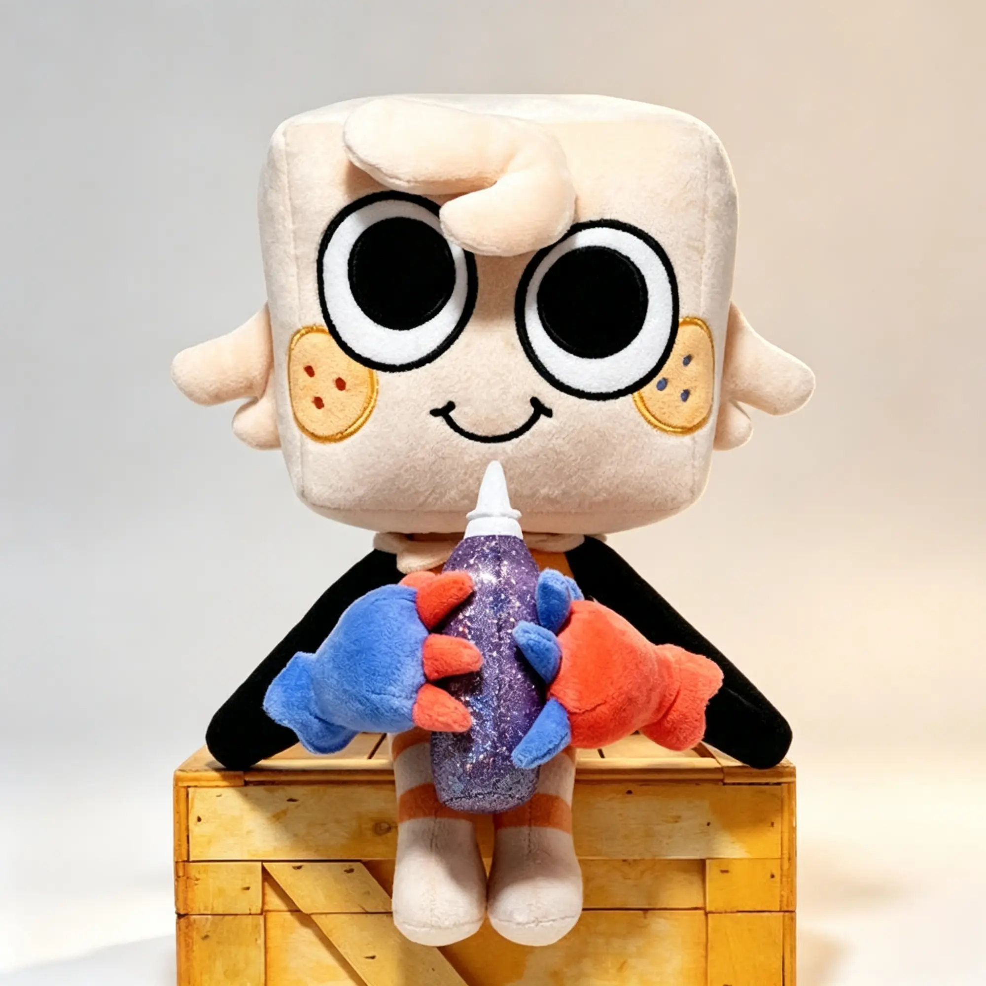 Dandy's World Goob Deluxe plush toy (14 inches, movable hands and feet, with magnets on hands, comes with magnetic accessories)