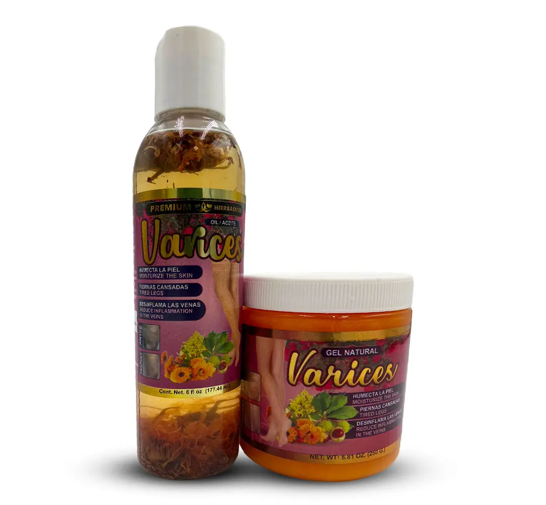 Hierbasmex Herbal Aceite Desinflamatorio de Varices 6fl oz 177 ml Natural Calendula Oil for Muscle support & Hydration