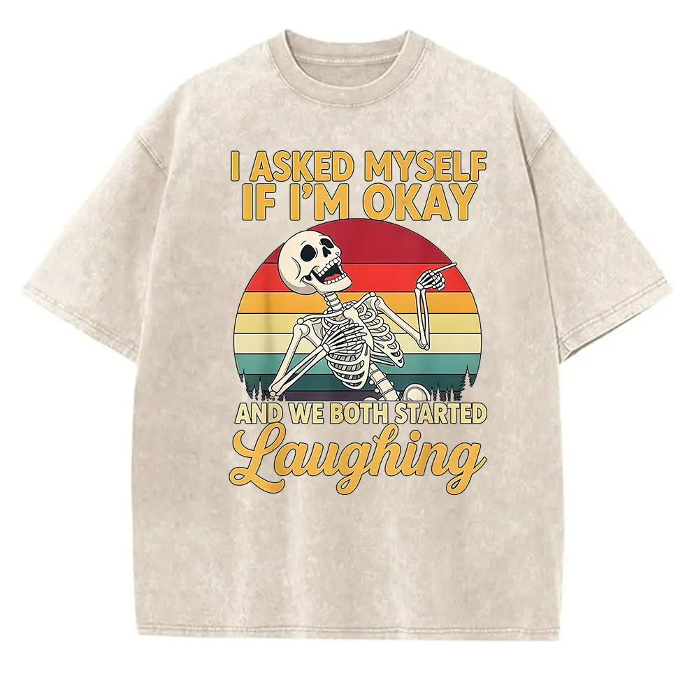 Washed T-shirt-Apricot