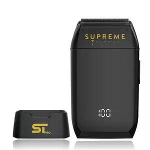 Supreme Trimmer Crunch Foil Shaver STF602 Professional Foil Shaver - Close Finish Shaving, Waterproof, Cordless, 150 Min Battery, LED Display, Wet Dry Use
