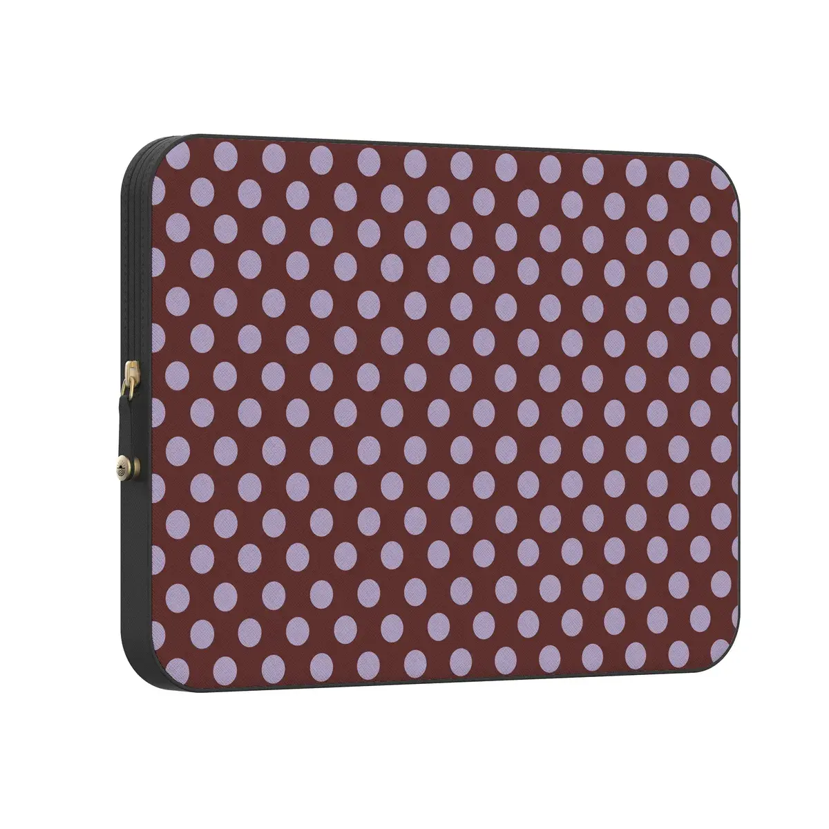 Casely PU Leather MacBook Laptop Sleeve Case - Burgundy Polka Dot, Contrast Without Overwhelming Design, Ideal for Workspace Use, Includes Manufacturer Warranty