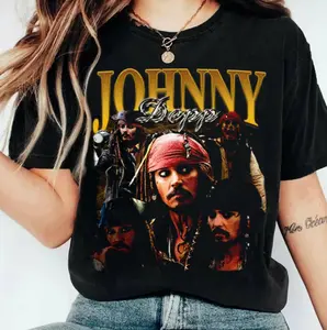 Vintage Johnny Depp Shirt, Vintage 90s Bootleg Style T-Shirt, Gift For Women and Men, Unisex Tee