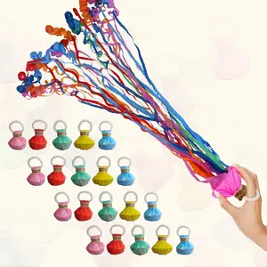 20 Pack Streamer Poppers No Mess Confetti Poppers，No Mess Streamers Easy to Clean Party Poppers，for Celebrations and Events，Five Color Mix