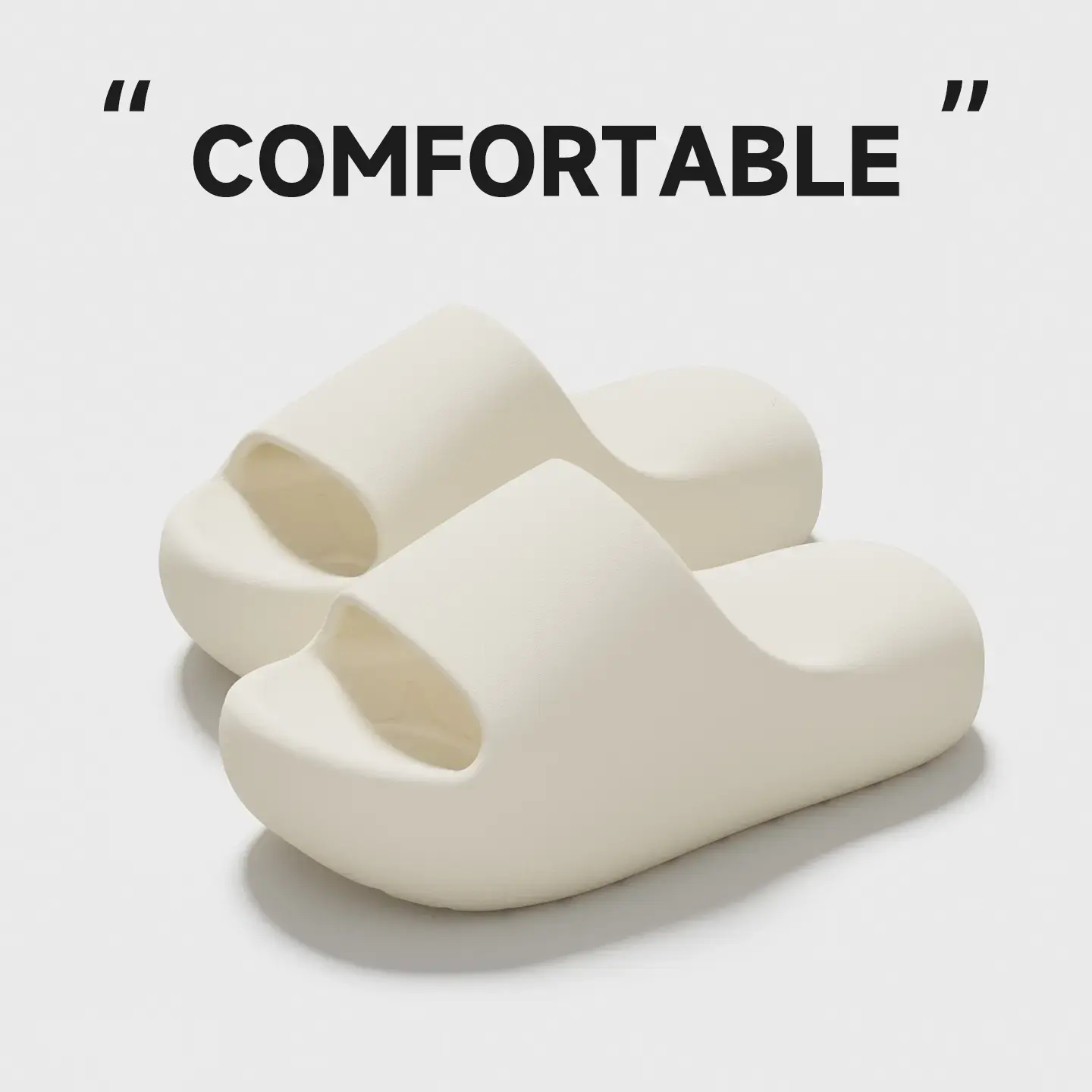 Ultra Soft Cloud Cushion Slides, Lightweight Waterproof Non-Slip Platform Foam Slippers, Shock Absorbing Comfort Shower Sandals for Men Women, Indoor Outdoor Spa Daily Wear Shoes,White&Blue&Black