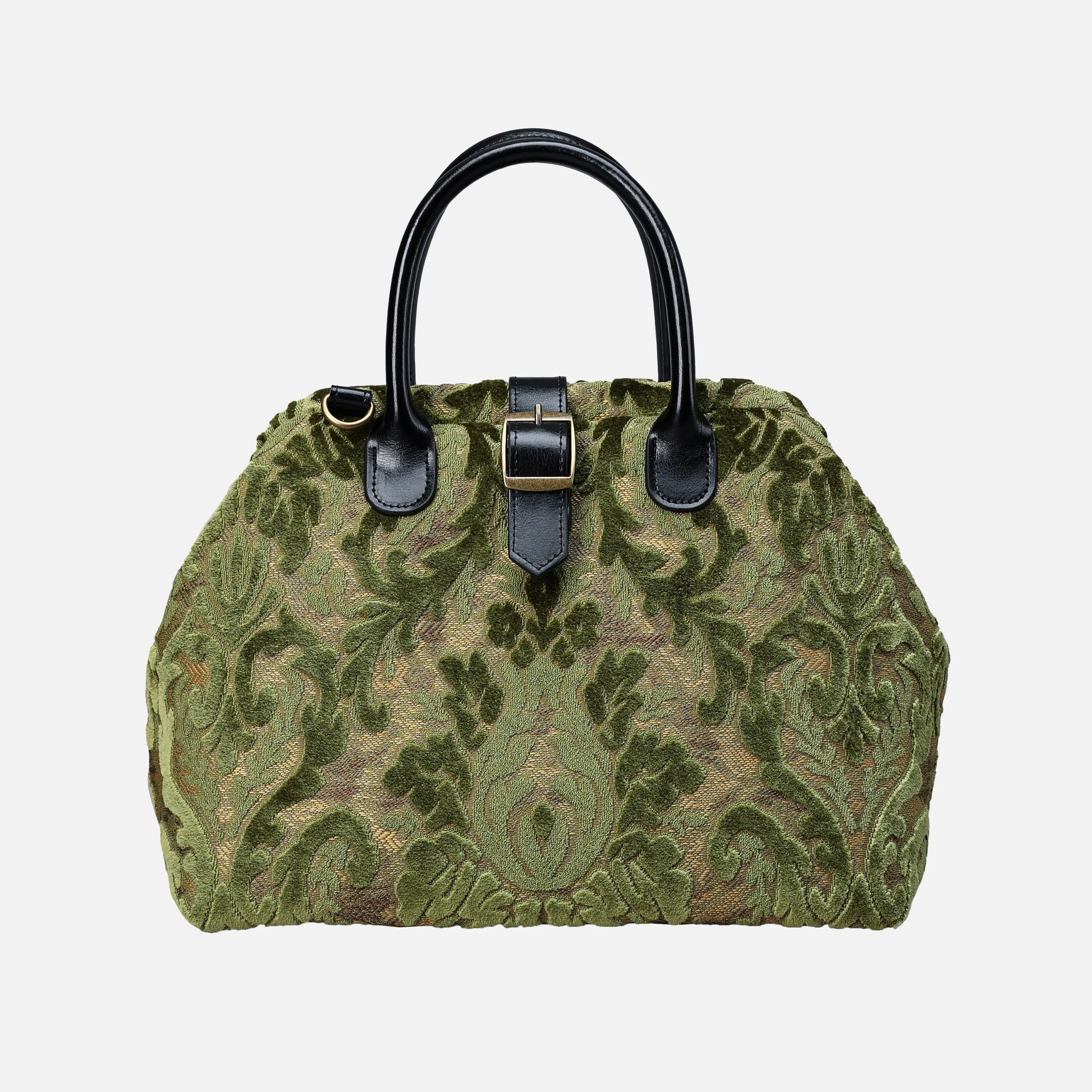 Burnout Velvet Fern Green Carpet Handbag Purse