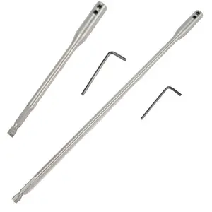 2pcs Set Drill Bit Extension Bar 150mm 300mm Hex Shank Extender with Wrench for Power Tools High Carbon Steel Shaft for Reduced Slippage and Clean Hole DrillingSurfoze