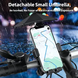 Motorcycle/Bicycle Phone & GPS Holder – Made of ABS, featuring dual shock absorption and anti-shake design; compatible with 4.7–6.7-inch phones—an ideal choice for adventurers and cycling enthusiasts.