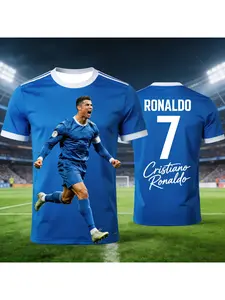 Ronaldo 2026 fan edition plus size children's and adult men's and women's football jerseys, comfortable summer training shirt, breathable sportswear