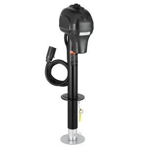 VEVOR Electric Trailer Jack, 3500 lbs, Heavy Duty RV Electric Power Tongue Jack with 7-pin Connector, Manual Crank Handle & Weatherproof Jack Cover, 9.5"-27.5" Lift, for Trailers, Campers & RVs, Black