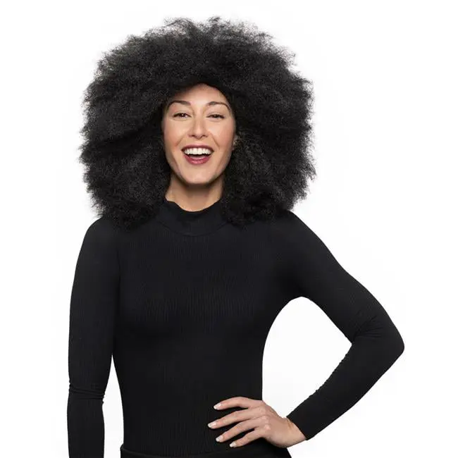 Enigma 00049 BLK Super Diva Very Large Afro Wig, Black