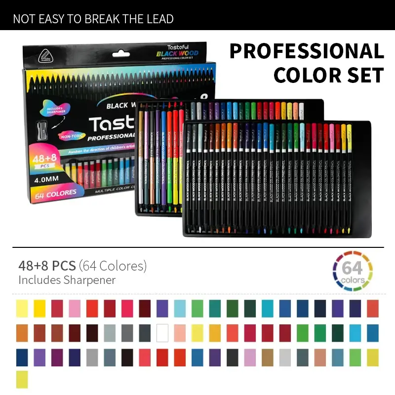COLORARTS Professional Soft Core Colored Pencil Set Pack - 18/32/48/64 Colors, Essential for Artists & Beginners, Learning Art Supplies for Drawing, Sketching