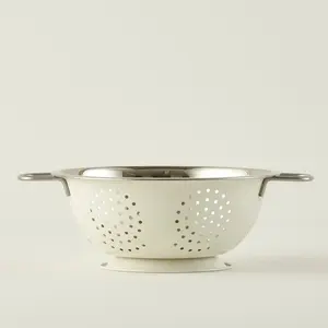 Giza White Stainless Steel Colander