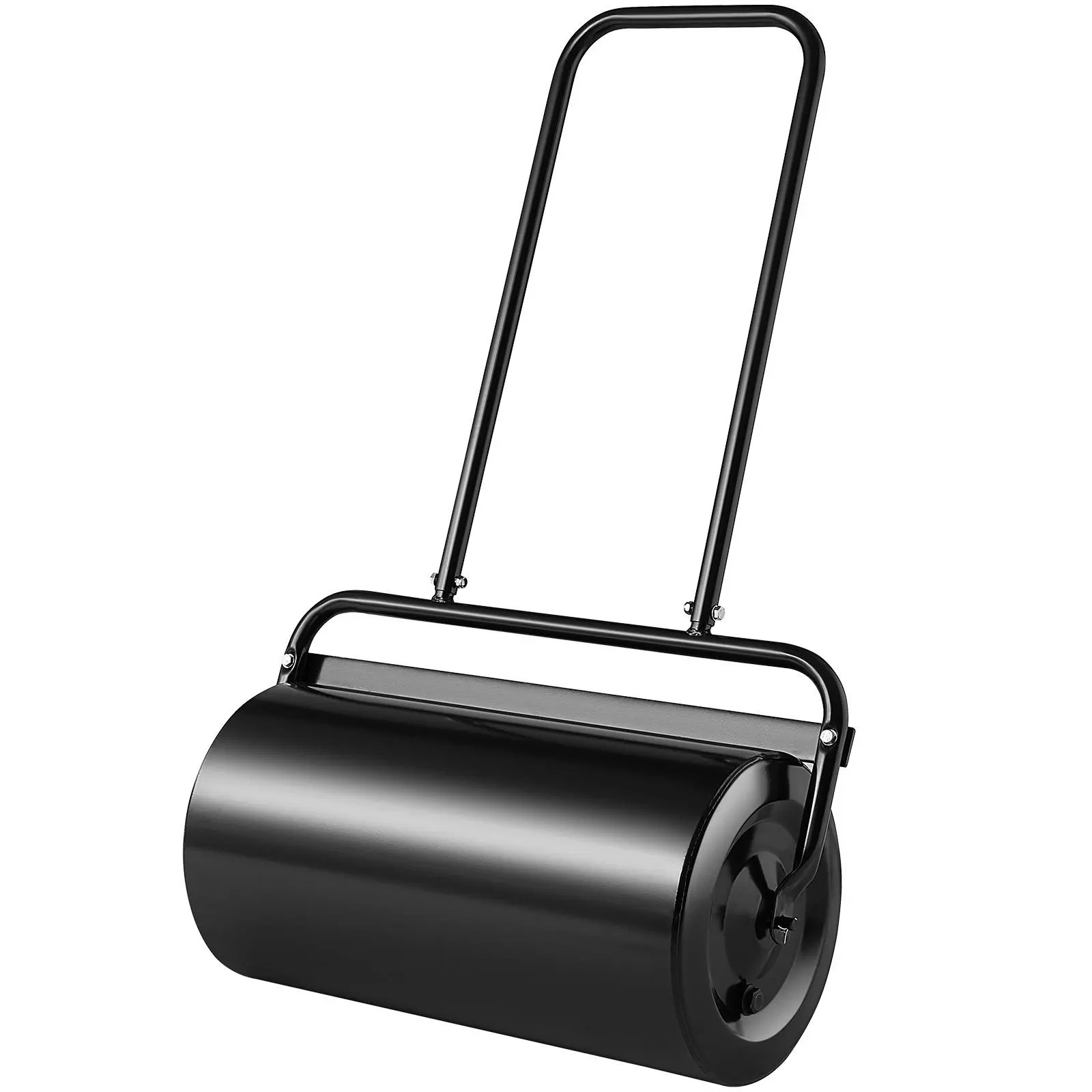 【Summerfinds】VEVOR Lawn Roller, 13 Gallon Sand/Water Filled Yard Roller, Steel Sod Roller with Easy-turn Plug and U-Shaped Ergonomic Handle for Convenient Push and Pull, for Lawn, Garden, Farm, Park, Black
