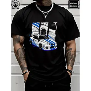 1999 Nissan Skyline GT R Fan Art Men's Premium Cotton T-Shirt Heavyweight Christmas Gift