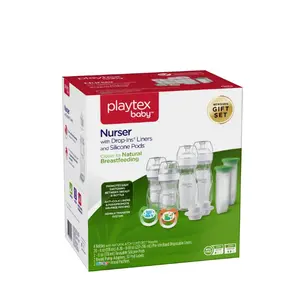 Playtex Baby Nurser DELUXE Gift Set with Drop In liners and Silicone Pods