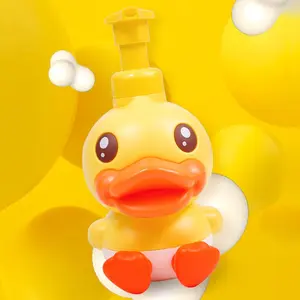 Cute Liquid Soap Dispenser, Fun Distributor, Bathroom Kitchen Countertop Hand Sanitizer Bottle, Duck Theme Pump Bath Accessories
