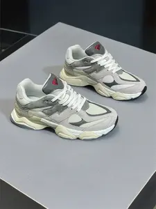 Unisex Autumn & Winter 9060 Casual Shoes, Sneaker, New Dad Shoe Silhouette, Suede Stitched Platform Sports Shoes