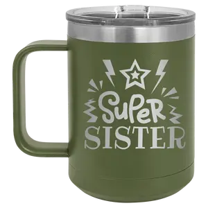 Super Sister 15 oz Mug | Olive Green
