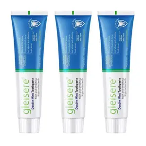 3PCS Double Mint Toothpaste Five Action Paste for Bright Smile and Enduring Minty Freshness Oral Hygiene
