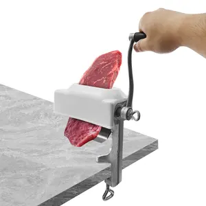 CNCEST Meat Tenderizer Tool - Simple Meat Tenderizer Machine for Tenderizing Meat with Unique Feature 1 Cast Iron Tinned Roller for Efficient Tenderization