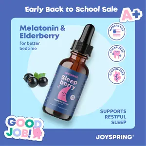 JoySpring SleepBerry Natural Sugar-Free Sleep Aid for Kids with Melatonin & L-Theanine | 30, 60, 120 Day Supply