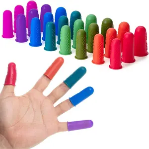 Hot glue Gun finger protector, 24 pieces, various colors of silicone finger protector, rubber finger, rubber finger cover, rubber finger protector, finger grip, finger rubber tip