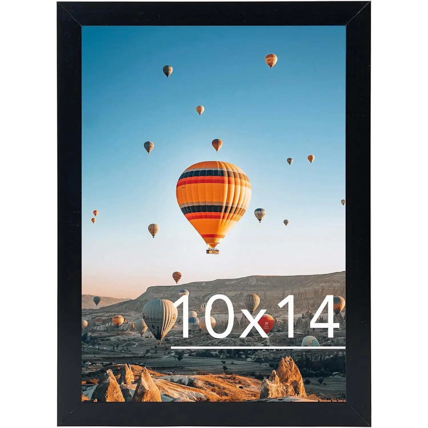 Decorative 10x14 in/30x40 cm Black Photo Frame for Diamond Painting Art, Durable Shatter-Resistant Hangable Wall Decor, Horizontal/Vertical Wall Hanging for Bedroom, 10 X 14 Inch