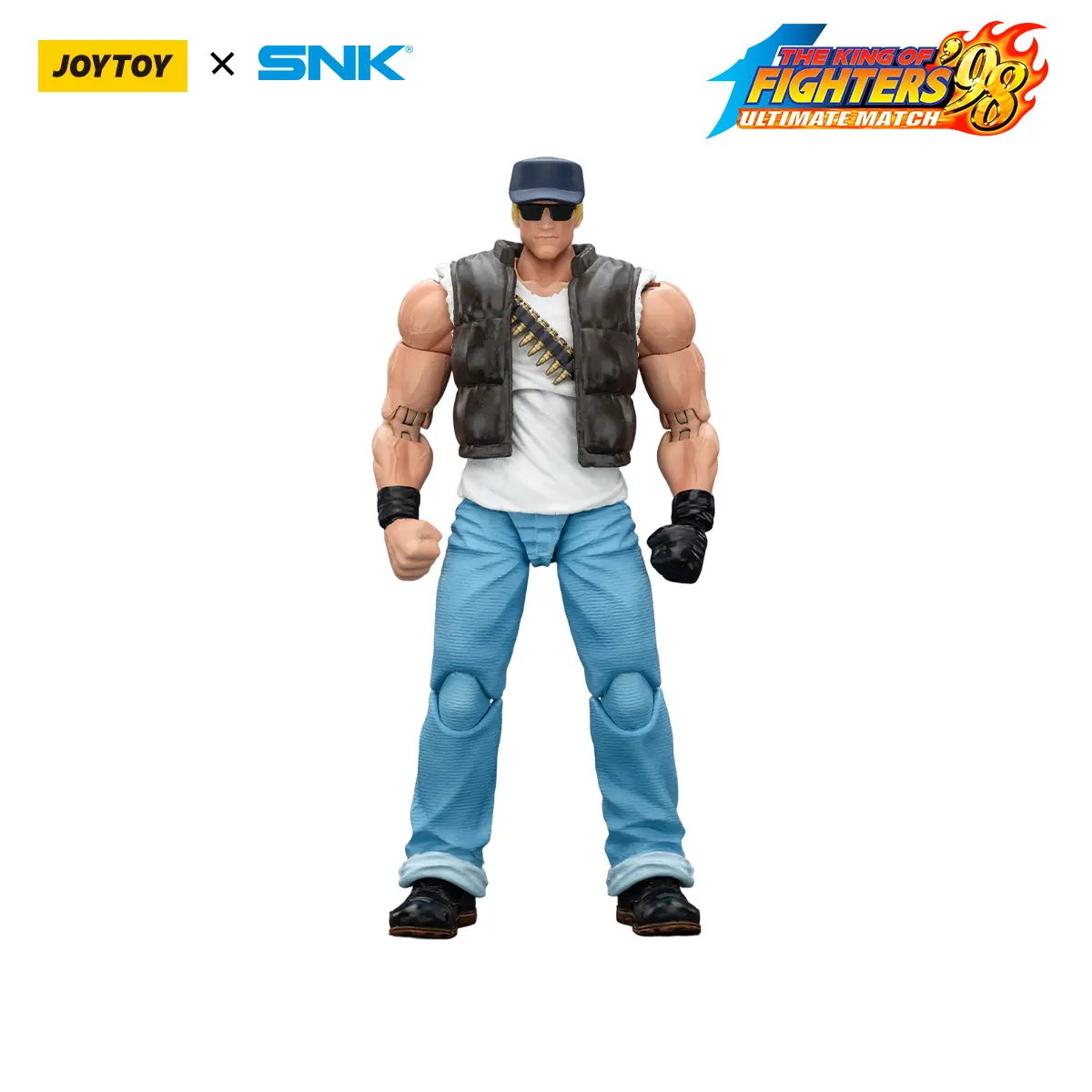 Joytoy 1/18 PVC Articulated Action Figure - KOF'98UM Ikari Warriors Team Clark Still JT01727, Collectible Figurine for Birthday Gifts, Articulated Figures, Pvc Action Figures