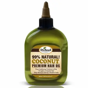 Difeel Premium 99% Natural Deep Conditioning Coconut Hair Oil 7.1 oz - Hydrating & Nourishing for Dry Hair