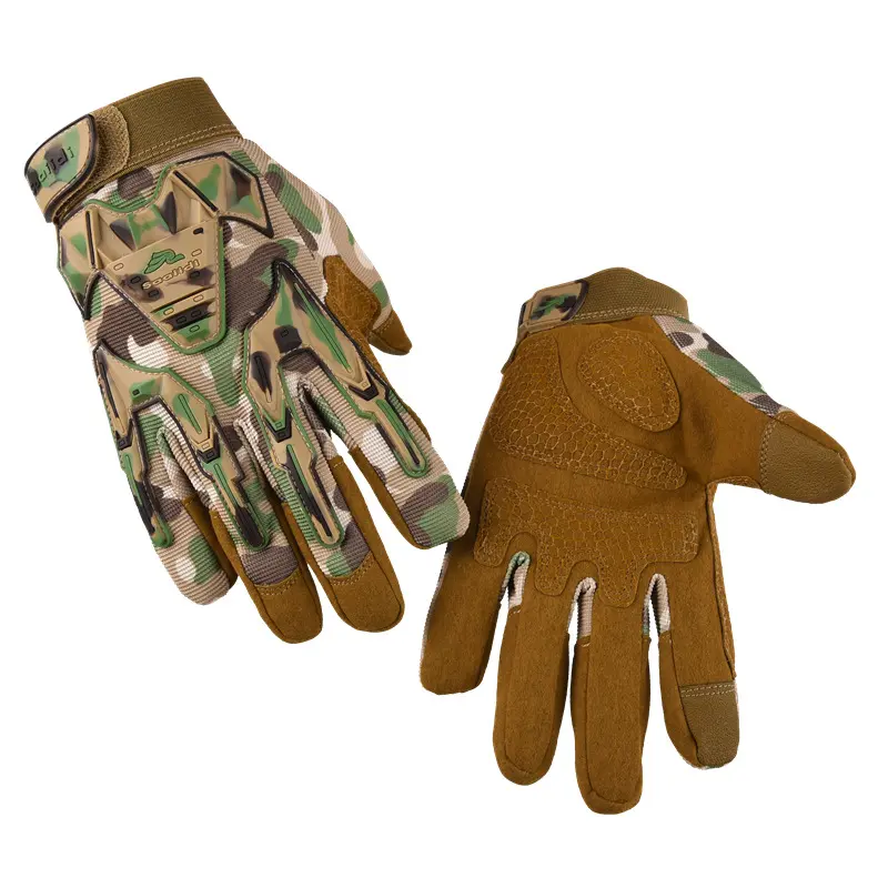 Tactical gloves men's outdoor special forces full finger camouflage training riding mountain climbing training wear-resistant and non-slip