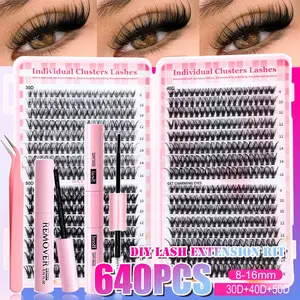 New DIY Segment Large Capacity False Eyelashes Natural, Mixed Curl, Long-Lasting, Lightweight, Fluffy Eyelashes Cluster, Perfect for Daily Dates and Parties Diy Eyelash Extensions