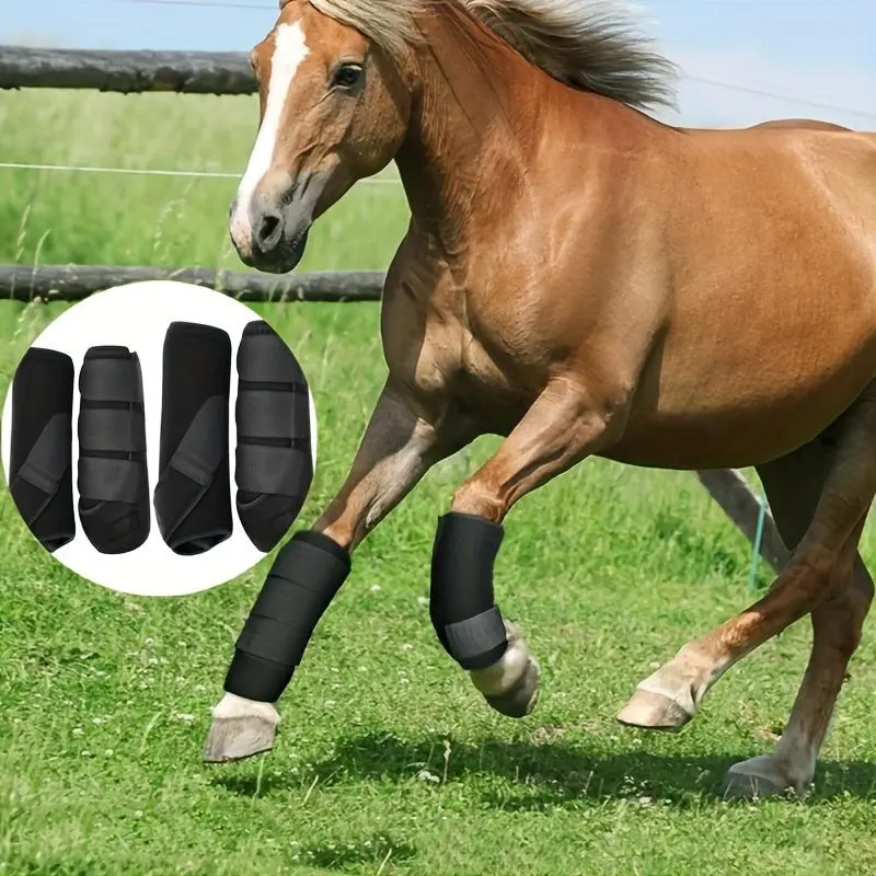 2-Pack Horse Protection Breathable Boots, Comfortable and Durable, Shock Absorbing Riding Gear, Equestrian Sports Equipment, Equestrian Protective Gear, Equestrian Supplies