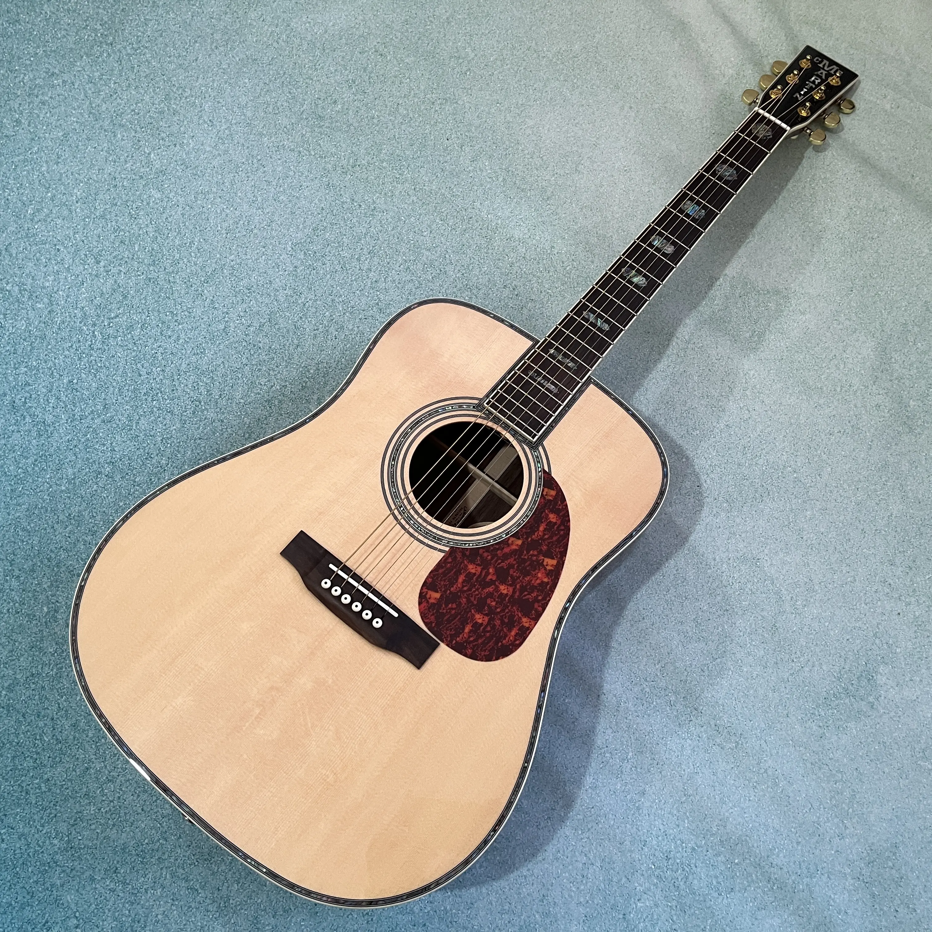 41-inch D45 Acoustic-Electric Guitar - Acoustic Guitars & Gear Accessories, Spruce Top Body, Abalone Inlay Fingerboard, 20 Frets, Rich Sound